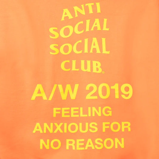 Anti Social  Social Club Feeling Anxious Hoodie – Orange