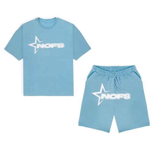 Baby Blue NOFS T-shirt And Shorts Set