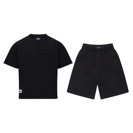 Black NOFS Basic Shorts Set
