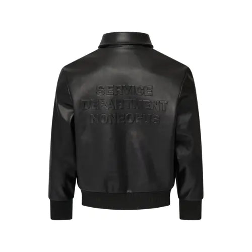 Black Noneofus Leather Jacket