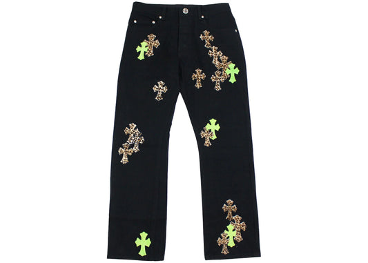Chrome Hearts Leather Patches Jeans