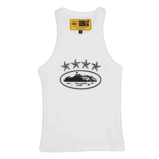 Corteiz 4Starz Alcatraz Women's Tank Top White (2)