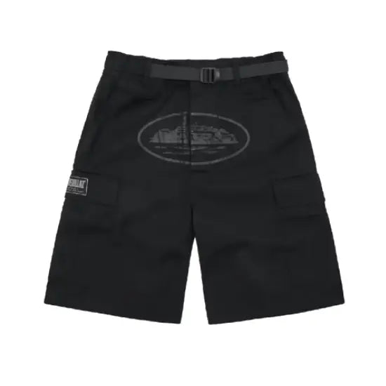 Corteiz Alcatraz Cargo Shorts Triple Black (1)