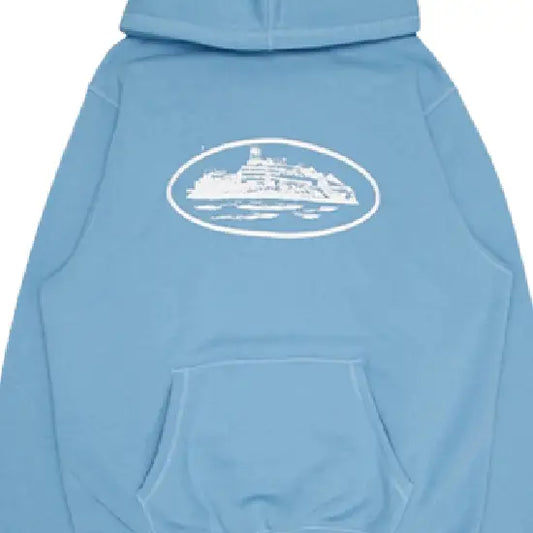 Corteiz Alcatraz Hoodie Blue