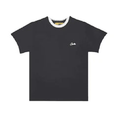 Corteiz Black Ribbed T Shirt
