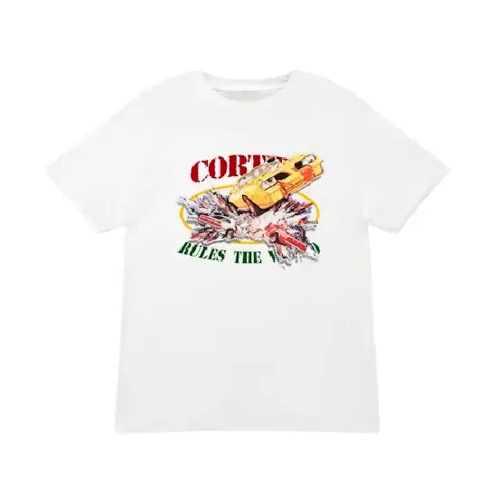 Corteiz Car Crash T Shirt White (2)