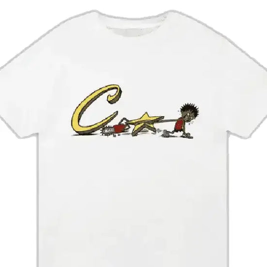 Corteiz Chainsaw T-Shirt White