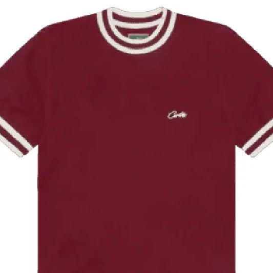 Corteiz Deala Knit T-Shirt Burgundy