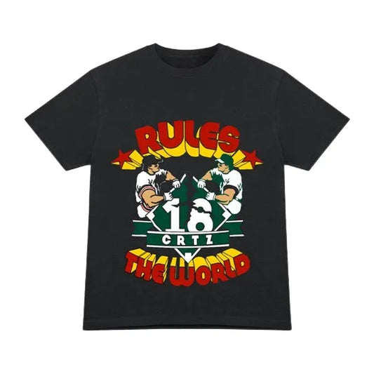 Corteiz Rtw Baseball T Shirt Black