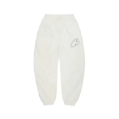 Corteiz Satin C Star Appliqué Swetpants Off White (2)