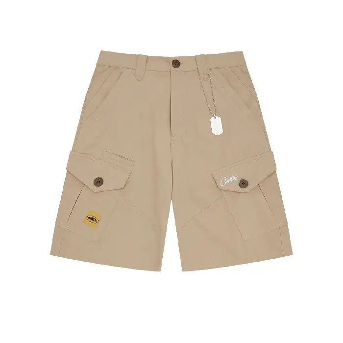 Corteiz Storm Cargo Shorts Beige (2)