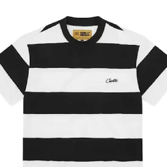 Corteiz Striped T-Shirt Black