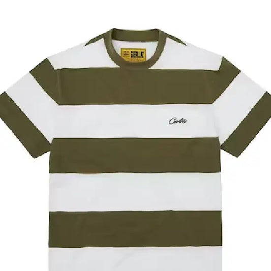 Corteiz Striped T-Shirt Taupe