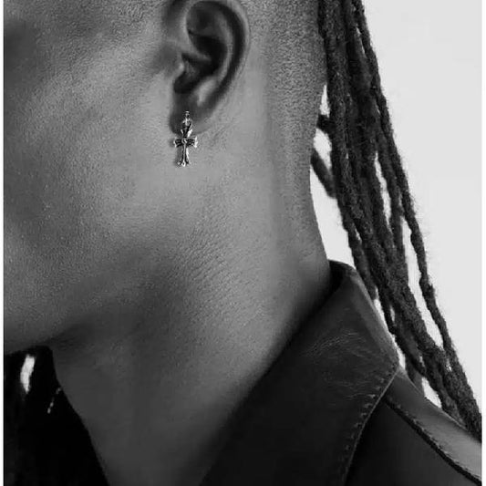 Cross Babyfat Drop Earrings