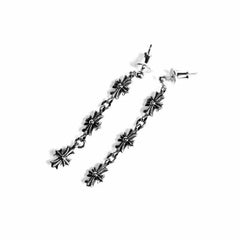 3 Drop Cross Earring