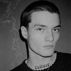 CH Cross Baby Fat Stud Pierce With Pave Diamond