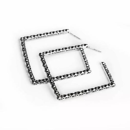 CH Plus Square Hoop Earrings