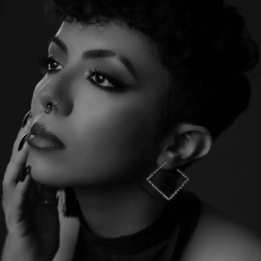 CH Plus Square Hoop Earrings