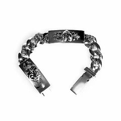 Double ID Fancy Link Bracelet