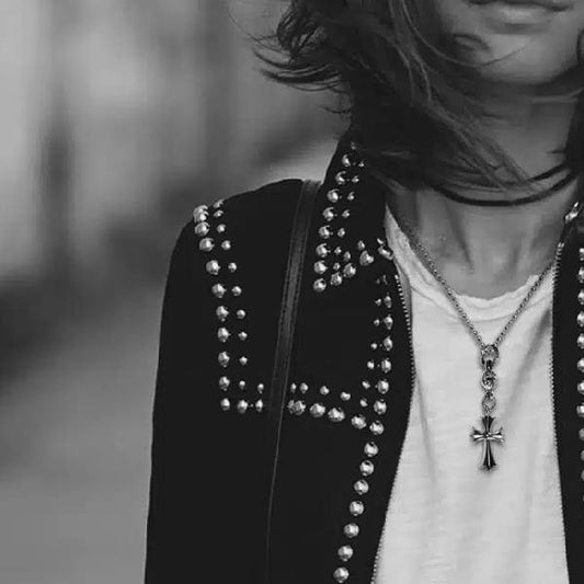 Tiny CH Cross With One Silver Ball Charm