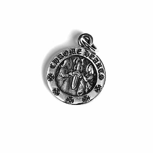 Round Angel Medallion Charm