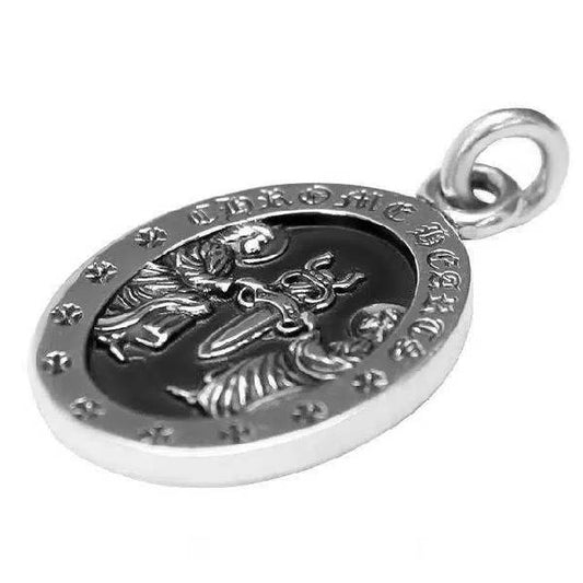 Oval Angel Medallion Charm