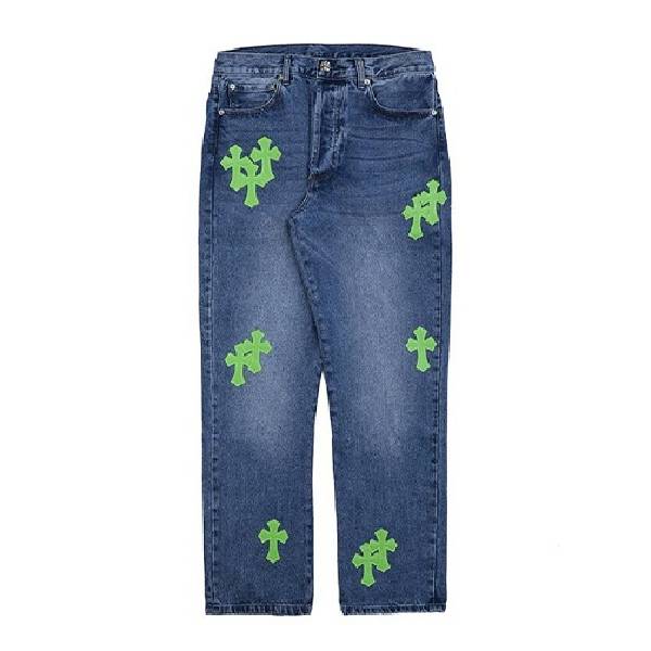 Firmranch Applique Cross Chrome Hearts Pants