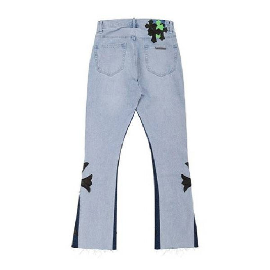 Firmranch Leather Cross Chrome Hearts Pants