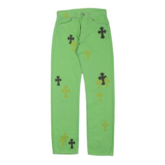 Chrome Hearts Denim Slime Green Jeans