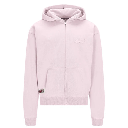 Pink Basic NOFS Zipper Hoodie