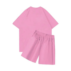 Pink NOFS T-Shirt and Shorts Set