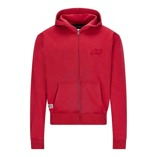 Red Basic NOFS Zipper Hoodie