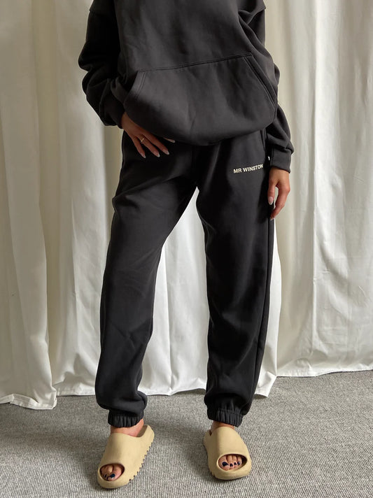 Mr Winston Vintage Black Trackpants