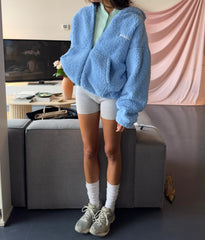 Mr Winston Sky Snow-Bunny Zip Hoodie