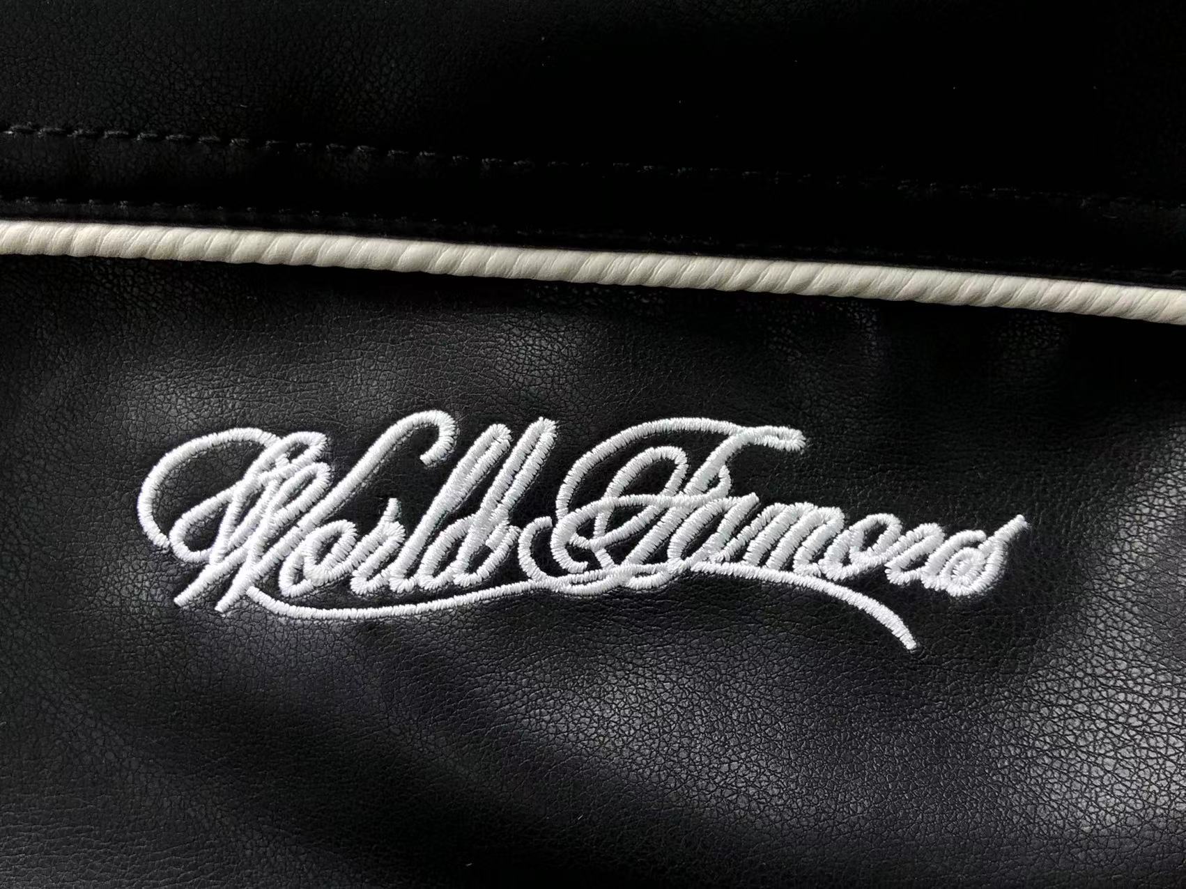 Supreme Nike Leather Varsity Jacket Black