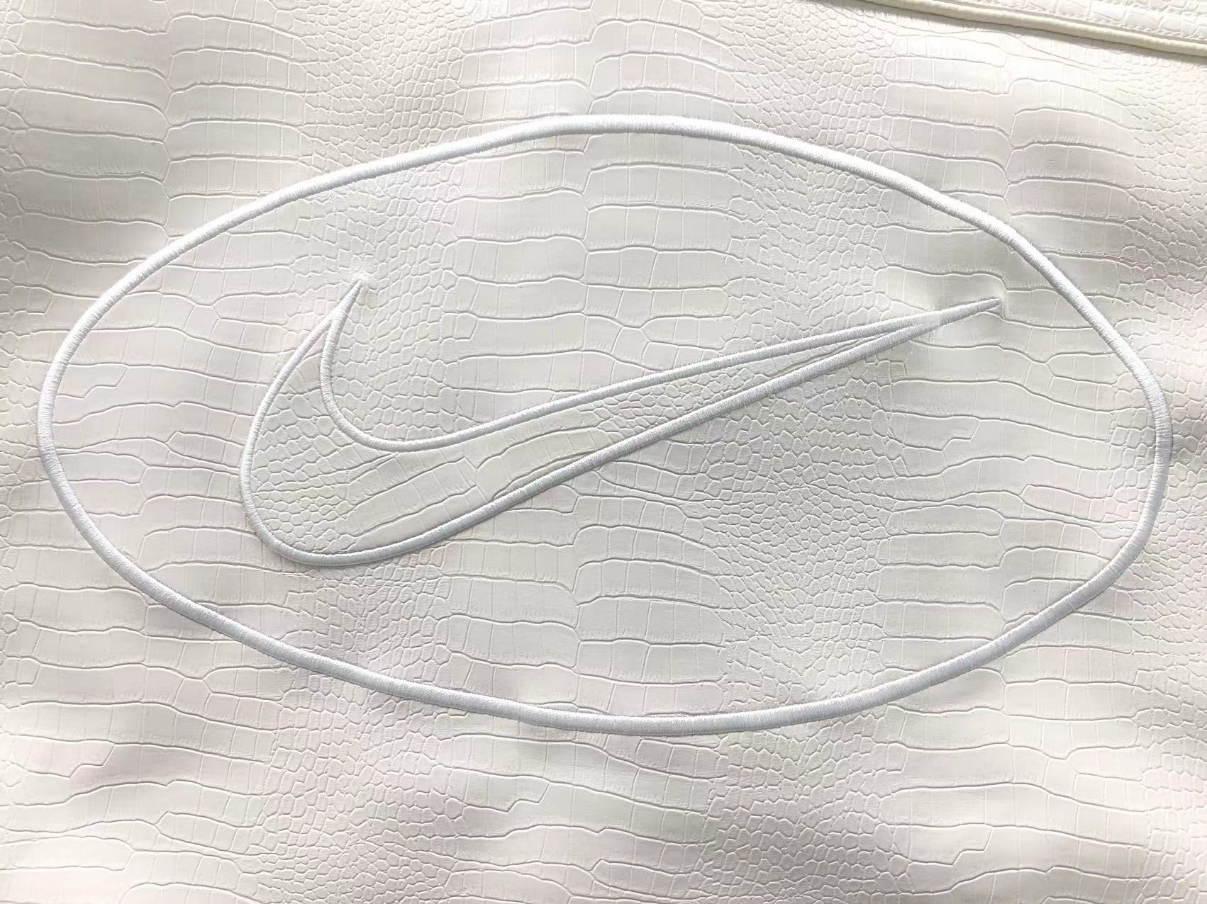 Supreme Nike Leather Varsity Jacket White