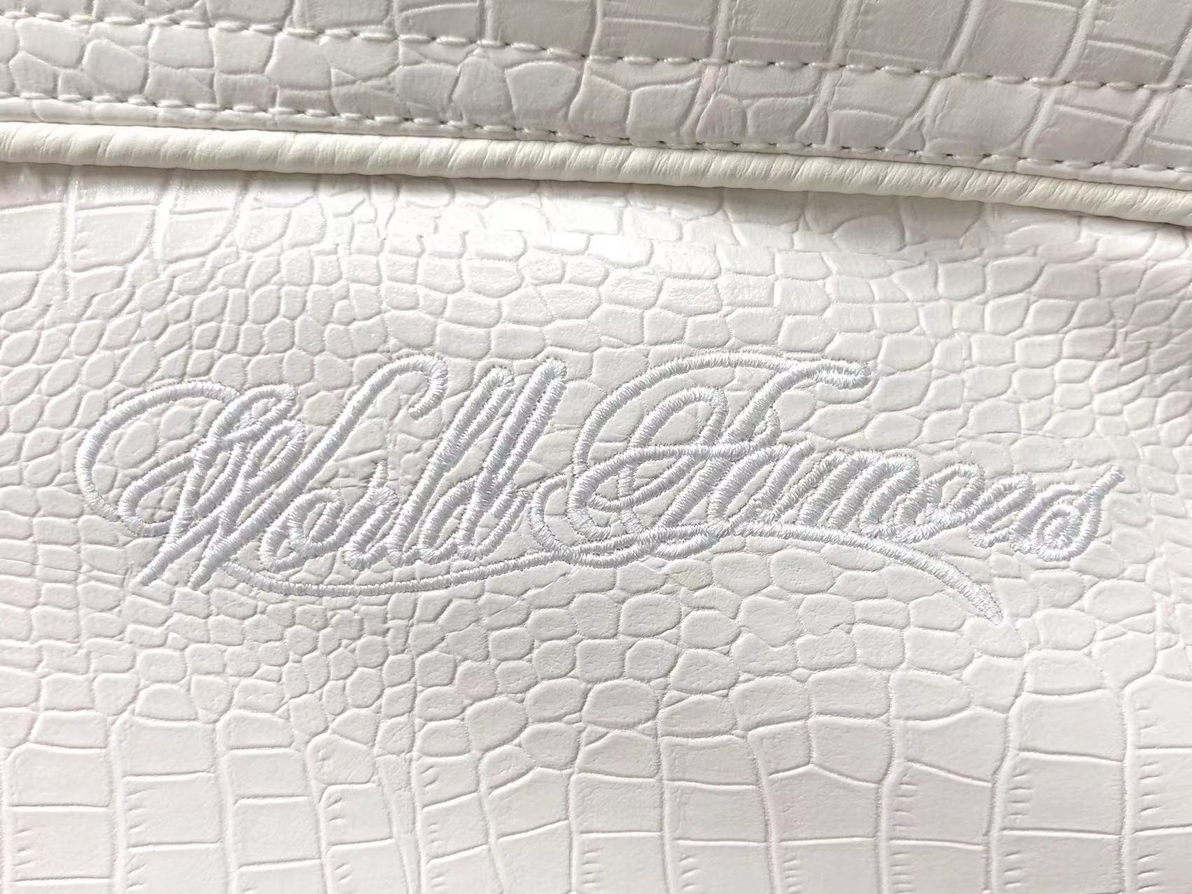 Supreme Nike Leather Varsity Jacket White