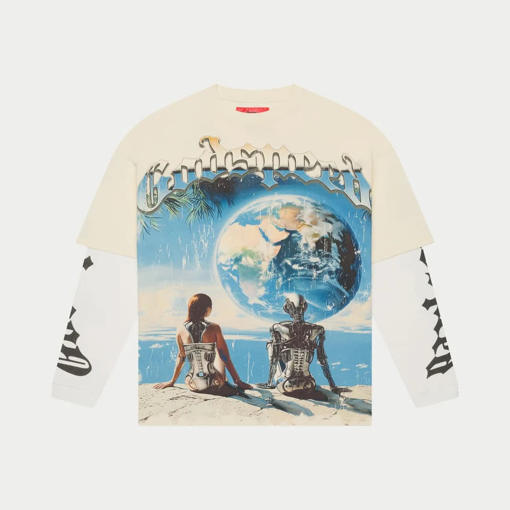 God Speed Artificial Love Layered T-Shirt (Bone)