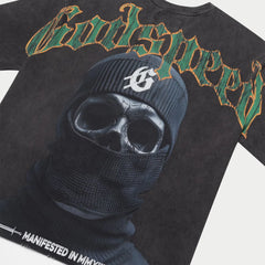 God Speed Balacava T-Shirt (Grey Wash)