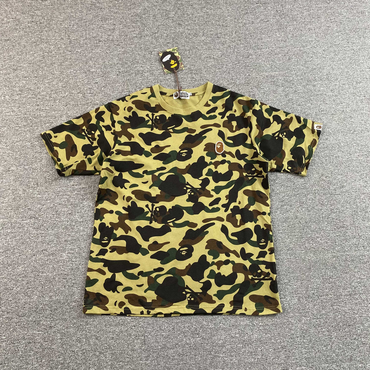 Bape 1st Camo One Point Tee Yellow