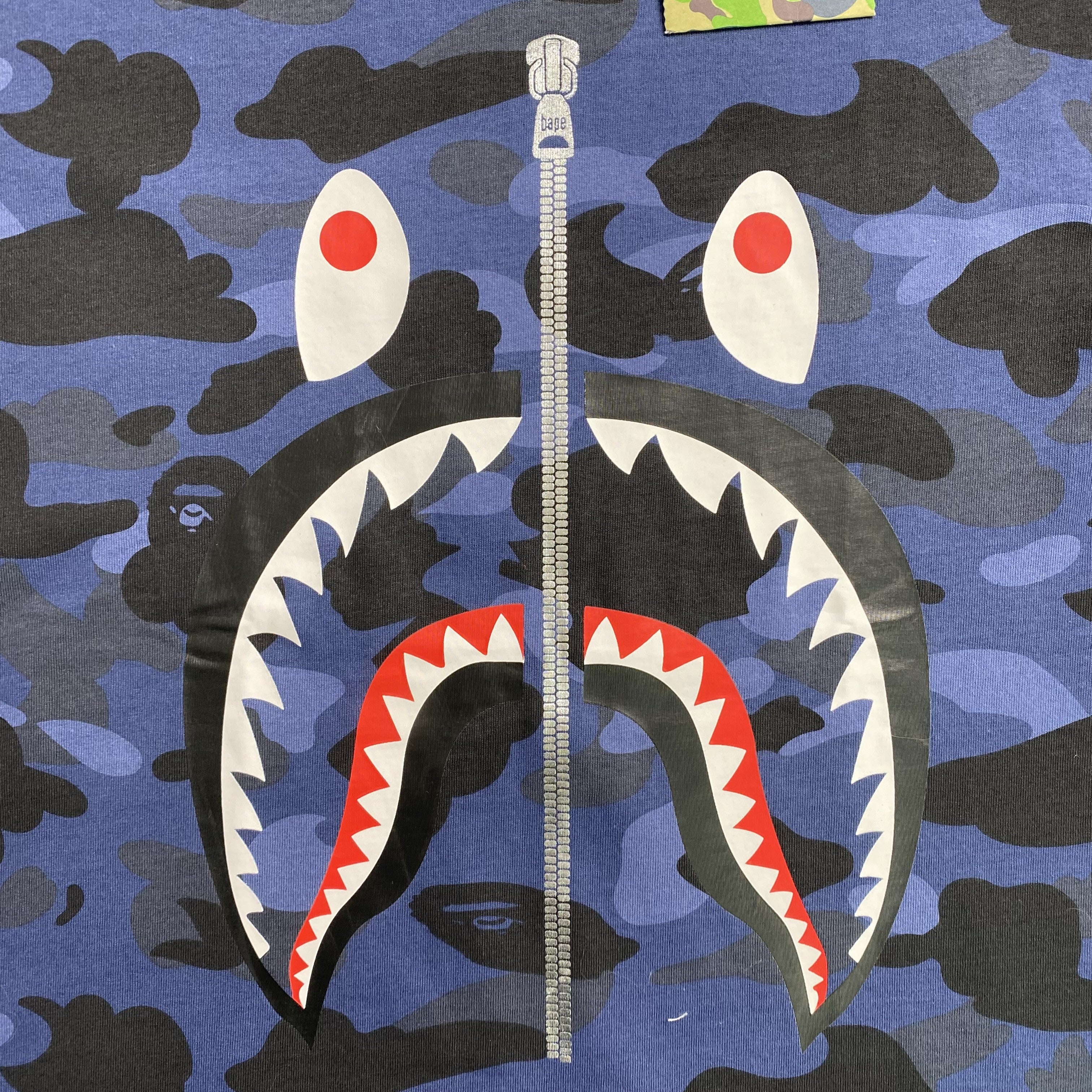 Bape ABC Camo Shark Tee Blue
