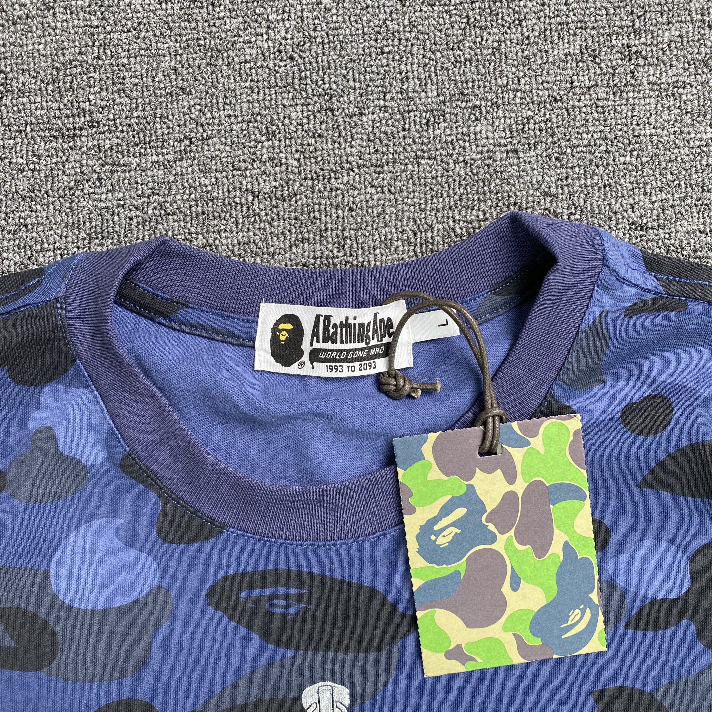 Bape ABC Camo Shark Tee Blue