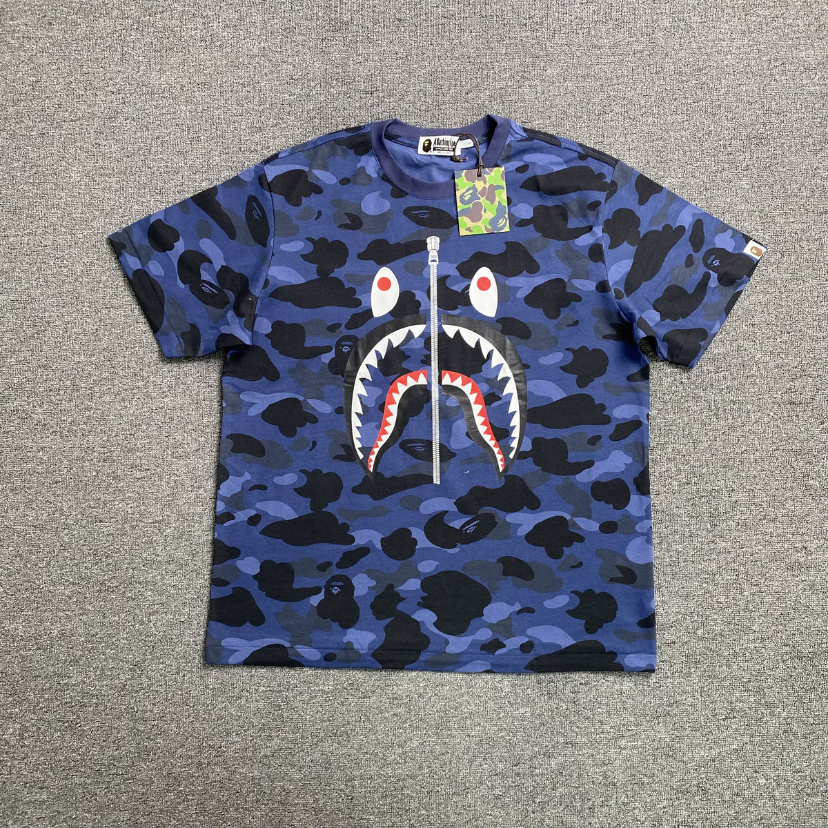 Bape ABC Camo Shark Tee Blue