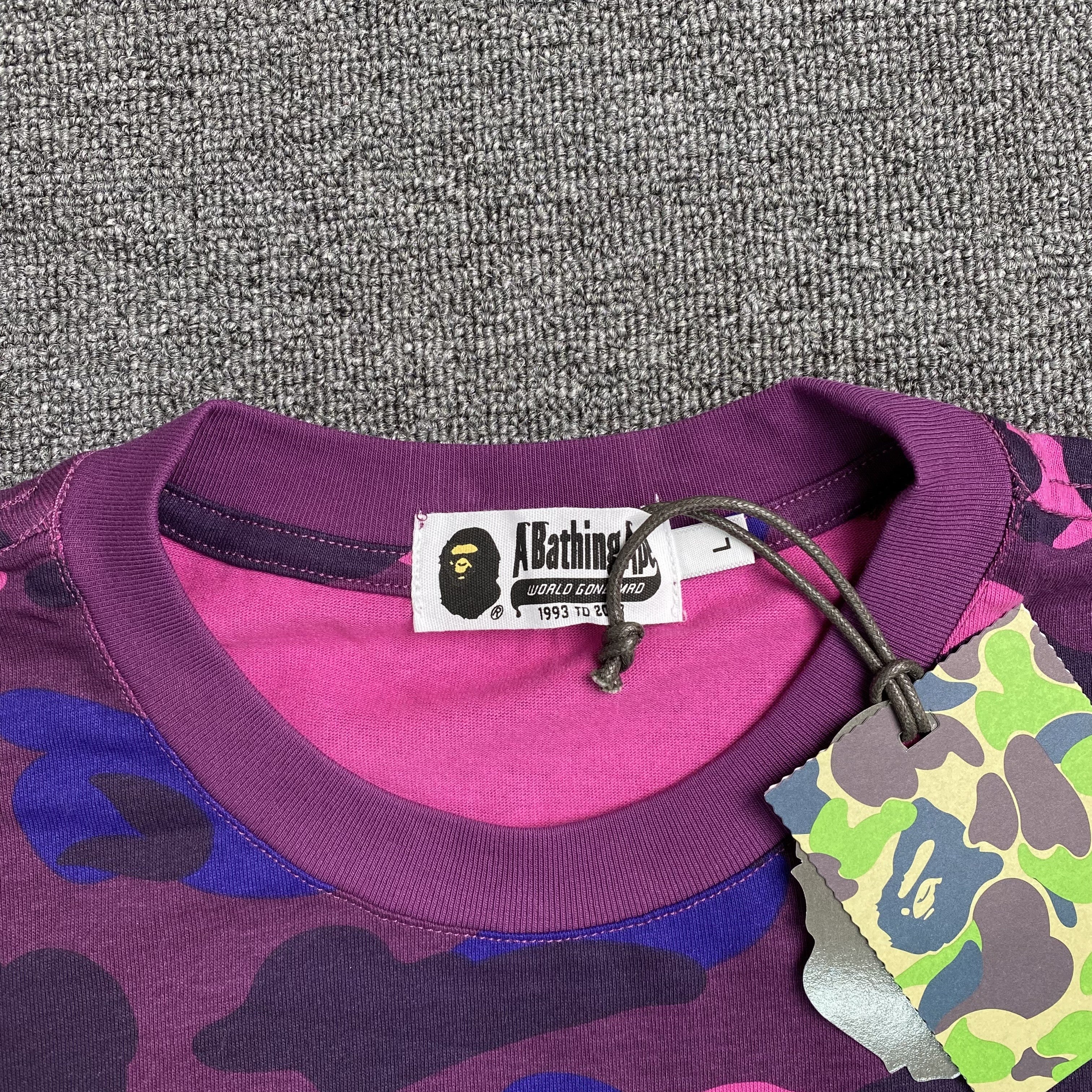 Bape ABC Camo Shark Tee Purple