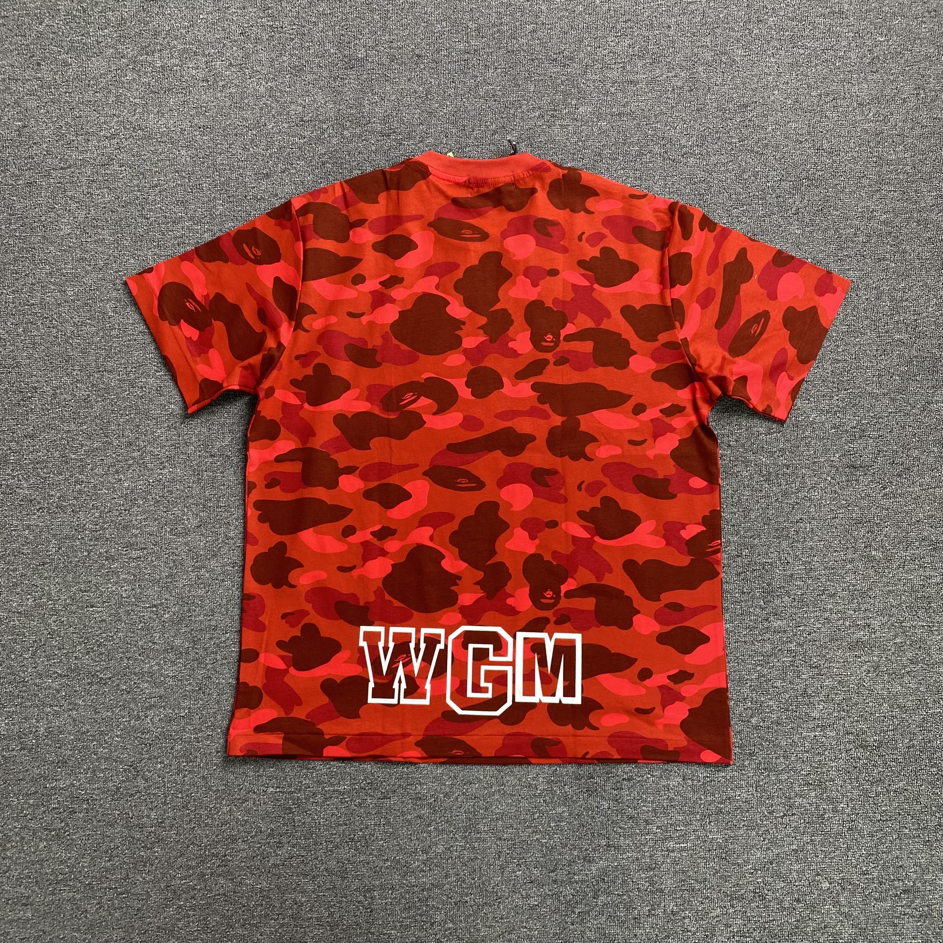 Bape ABC Camo Shark Tee Red
