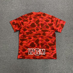 Bape ABC Camo Shark Tee Red