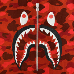 Bape ABC Camo Shark Tee Red