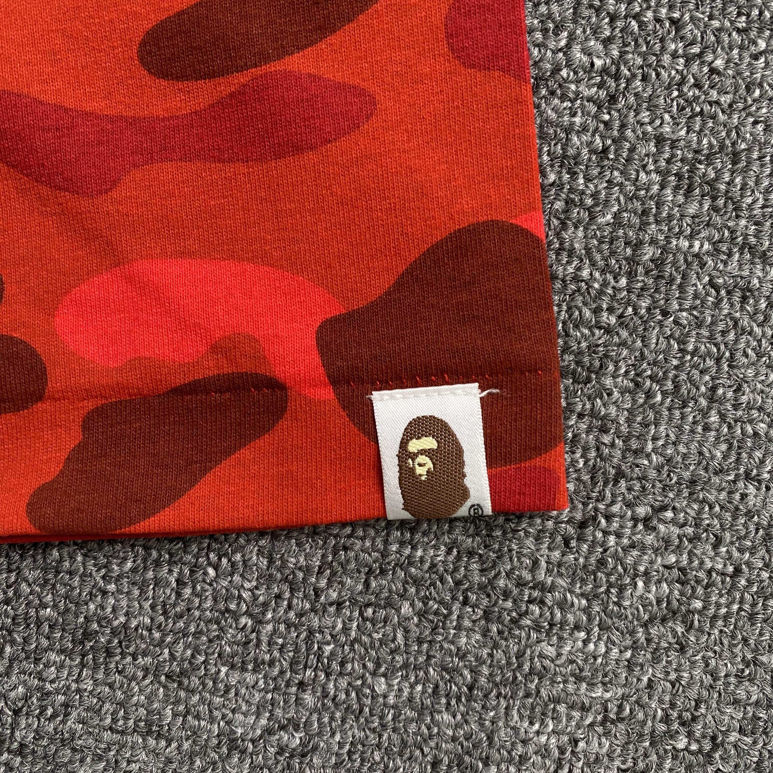 Bape ABC Camo Shark Tee Red
