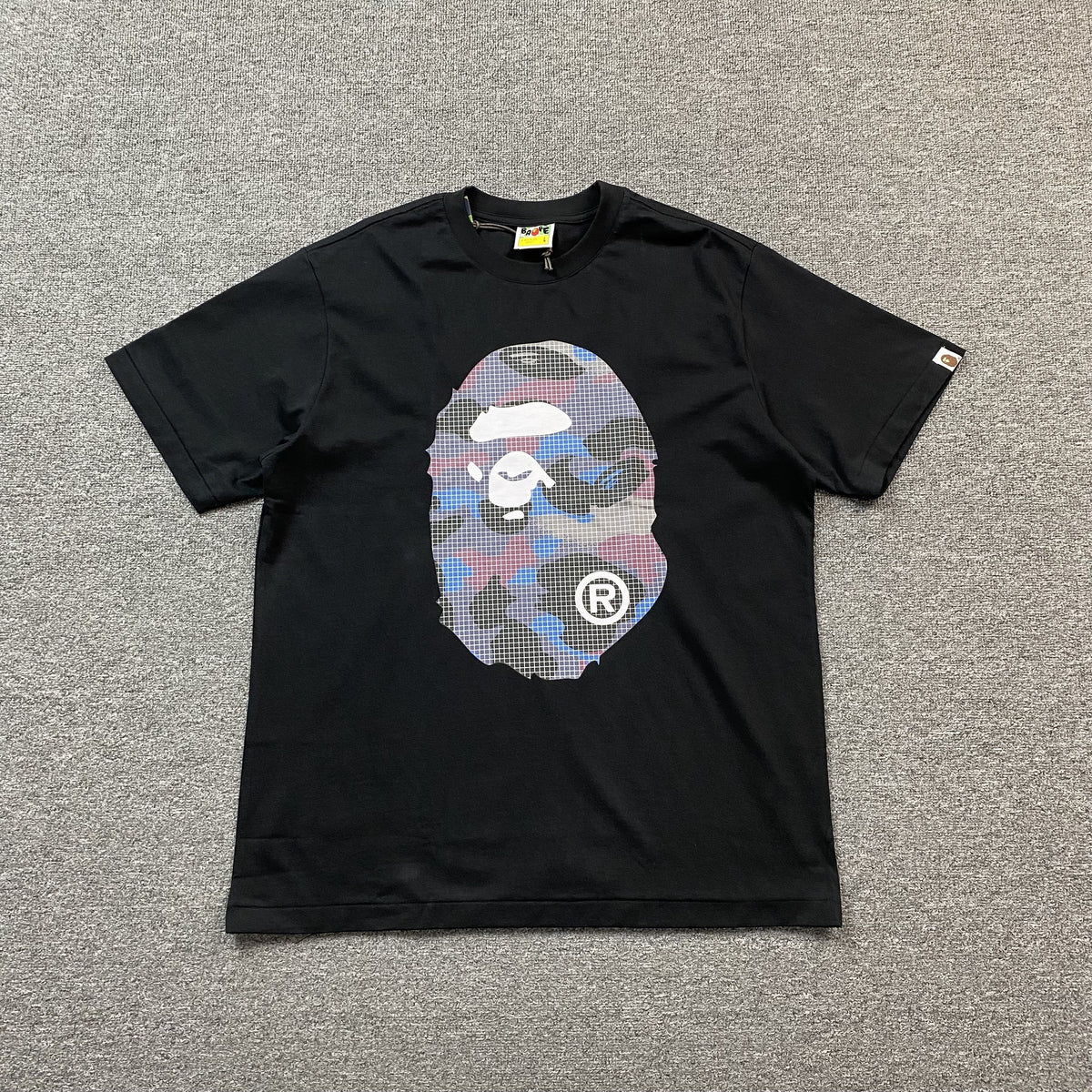 Bape Camo Big Ape Head Tee Black