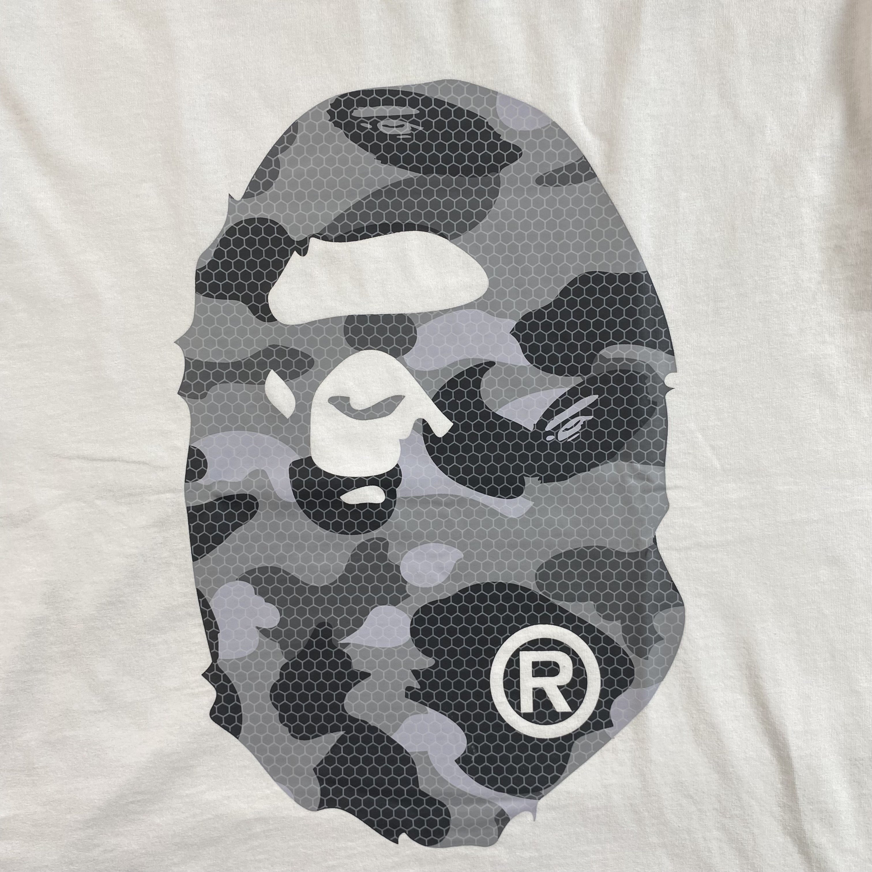 Bape Camo Big Ape Head Tee White